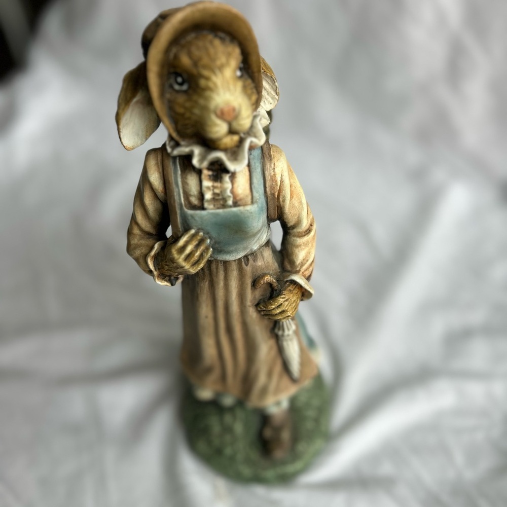 Charming Rabbit Figurine in Earthy Tones